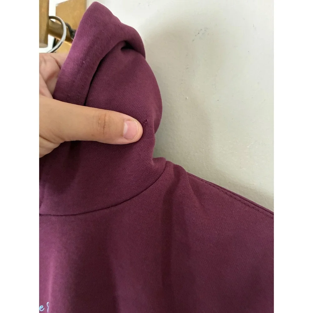 Zara Kids Burgundy Get The Chance Hoodie and Wide Leg Sweatpants Set Size 8-9Y